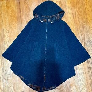 Vintage Mackintosh Women's Gray Hooded Wool Blend Cloak